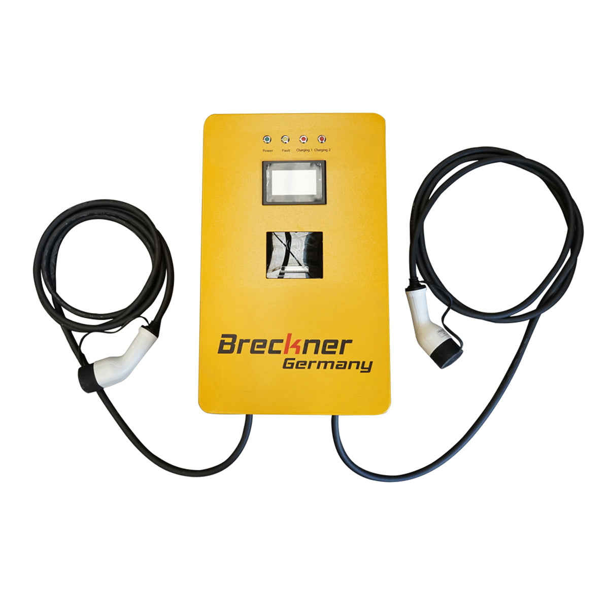 380V charging station, Type 2, 5M, AC 22KW with 2 connectors, wall-mounted